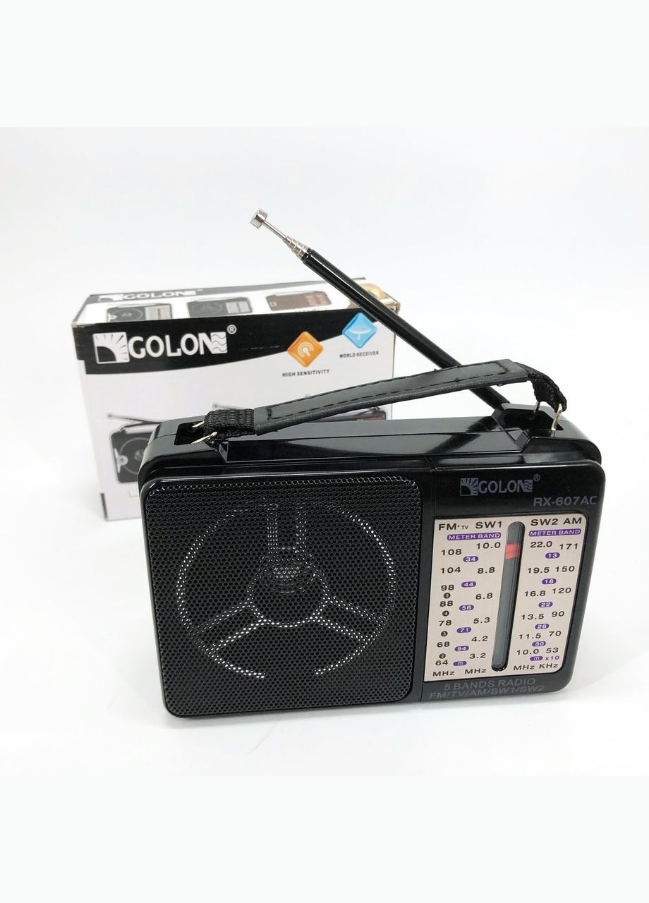 Портативний Радіоприймач всесвітній RX-607 AC, Переносний приймач fm am, FM-приймачі Golon (372908455)
