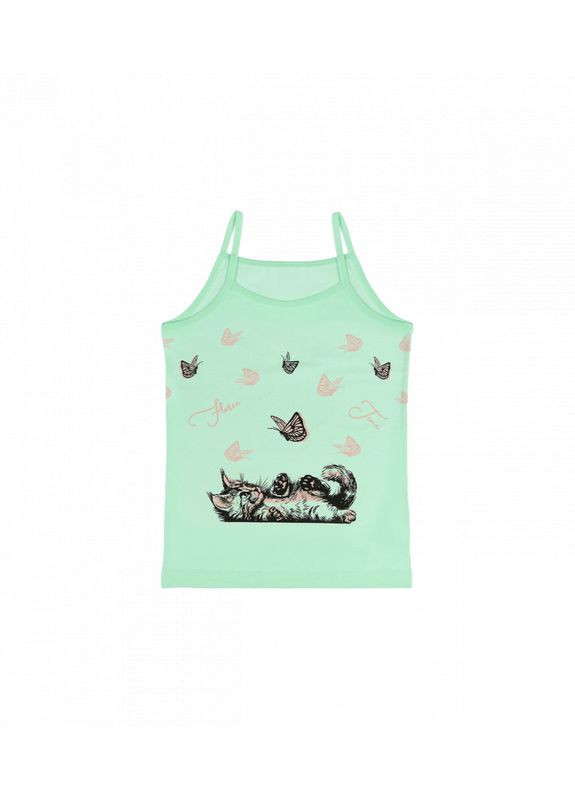 Майка классическая на тонких бретелях с принтом. Donella (313424896)