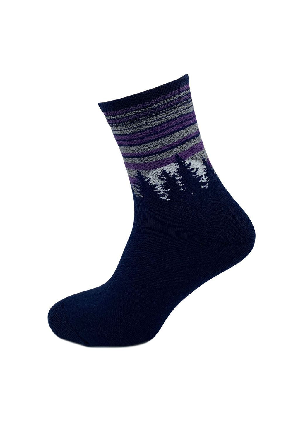 Комбіновані шкарпетки жіночі, махрові, високі. нічний ліс. набір з 3-х пар. kолір: кольоровий мікс Крокус малюнки (365858365)