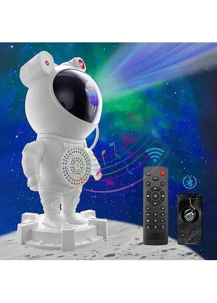 Ночник-проектор звездного неба Астронавт 24см с пультом и Bluetooth колонкой No Brand Astronaut Galaxy Projector (370766455)