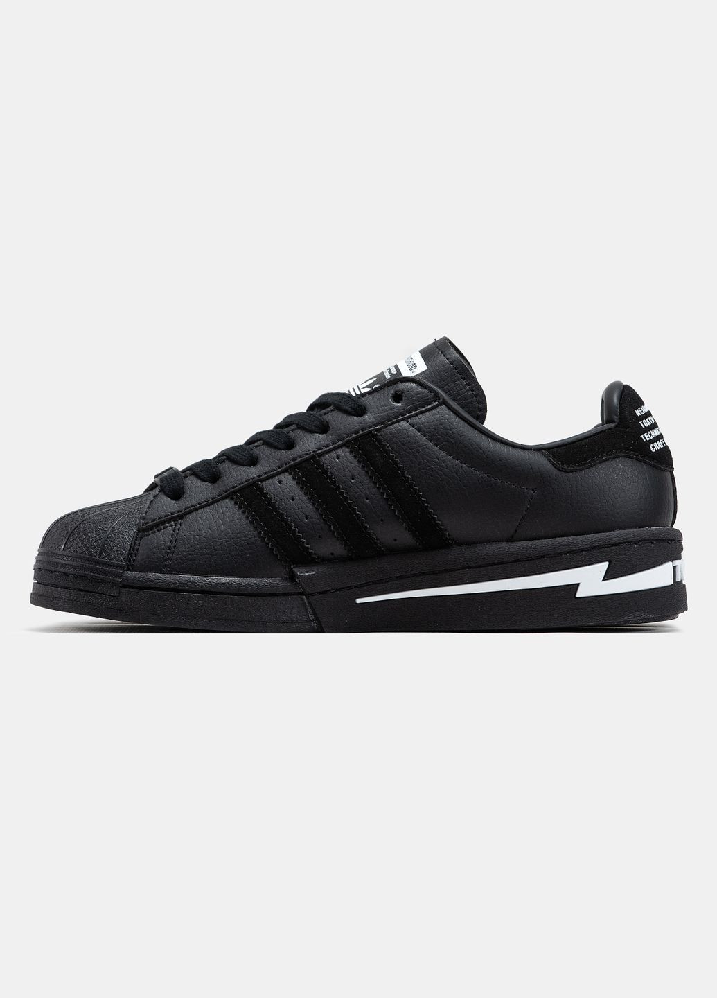 Кроссовки женские и мужские Adidas Superstar x Neighborhood black | Адидас Суперстар черный No Brand чёрные всесезоны (315155236)