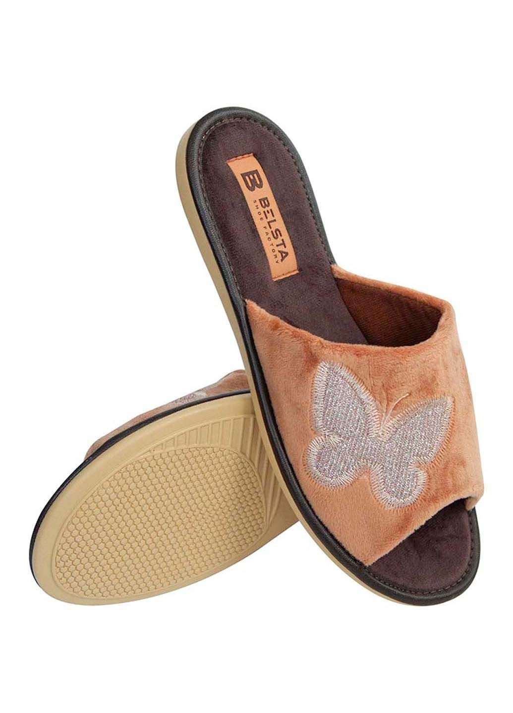 Бежевые тапки Белста