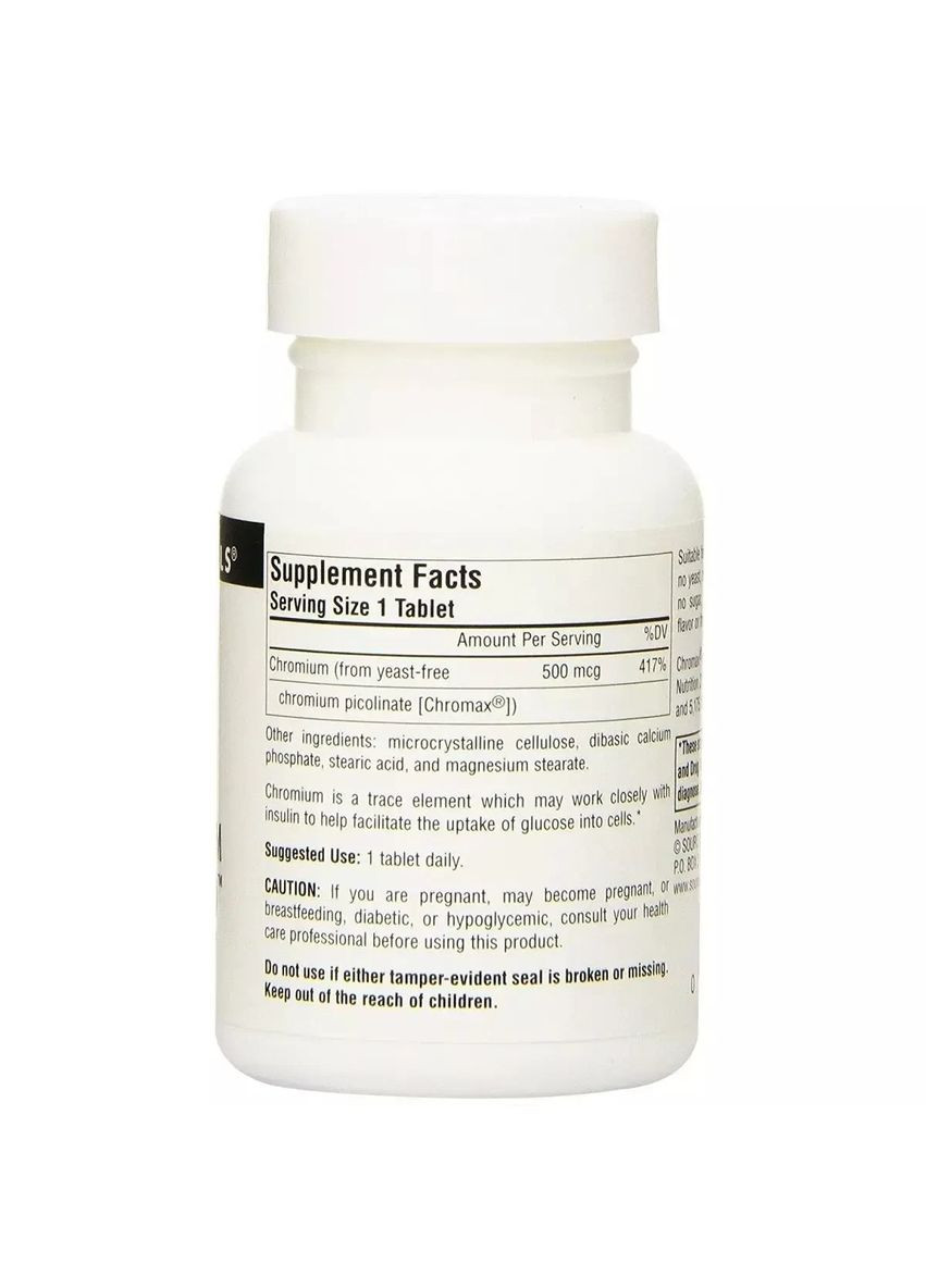 Ультра Хром Піколинат Ultra Chromium Picolinate 500 мкг, 60 таблеток Source Naturals (361116399)