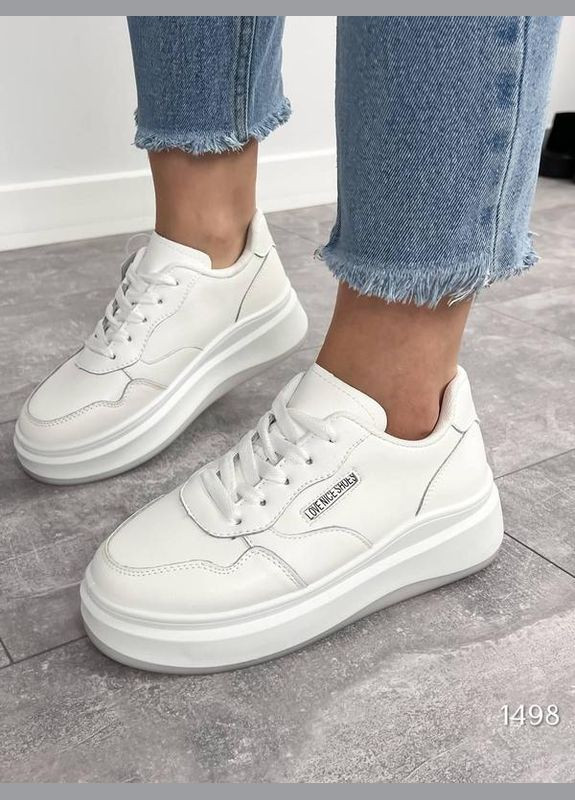 Білі шкіряні жіночі кросівки, білі кросівки жіночі код 1498 Fashion Stіdo білі демісезони (299483563)