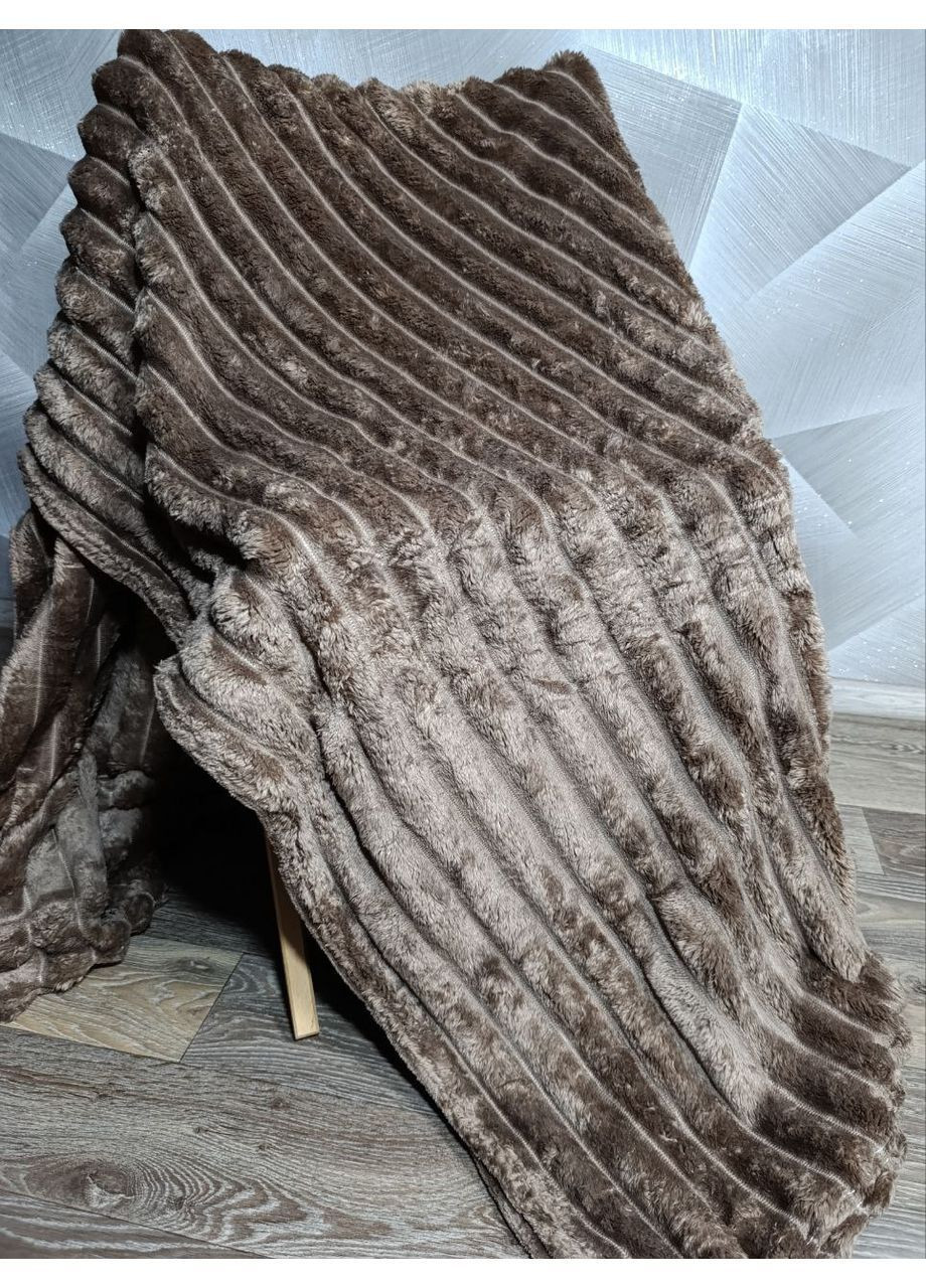 Плед Шарпей, Евро, 200*230 см, полоска 4 см No Brand (365578754)