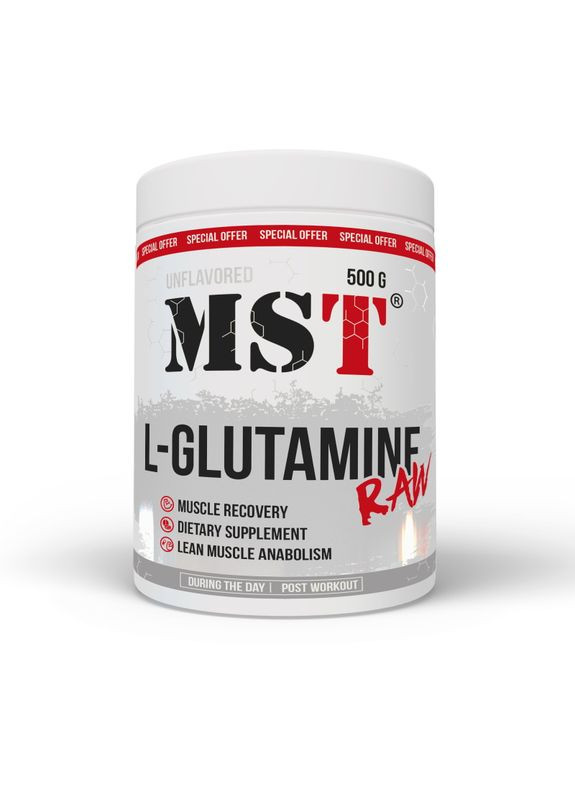 Амінокислота Glutamine RAW, 500 грам MST (322209417)
