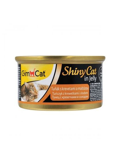 Влажный корм Shiny Cat для кошек, креветки и мальт, 70 г GimCat (355255455)
