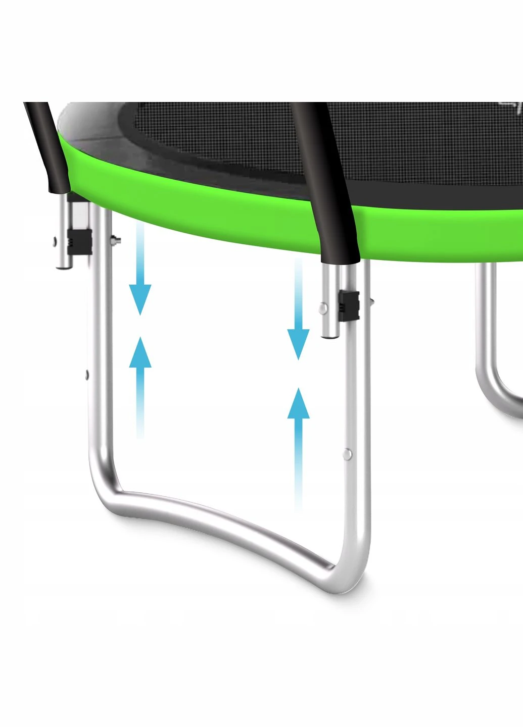 Батут із внутрішньою сіткою PRO 14FT 435 см Black/Green (P-5907739314192) 4FIZJO (386486937)