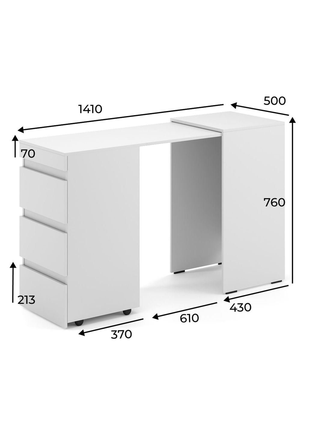 Комод-трансформер Molli 500х450х756 (TB01131300000) Art In Head (337309099)