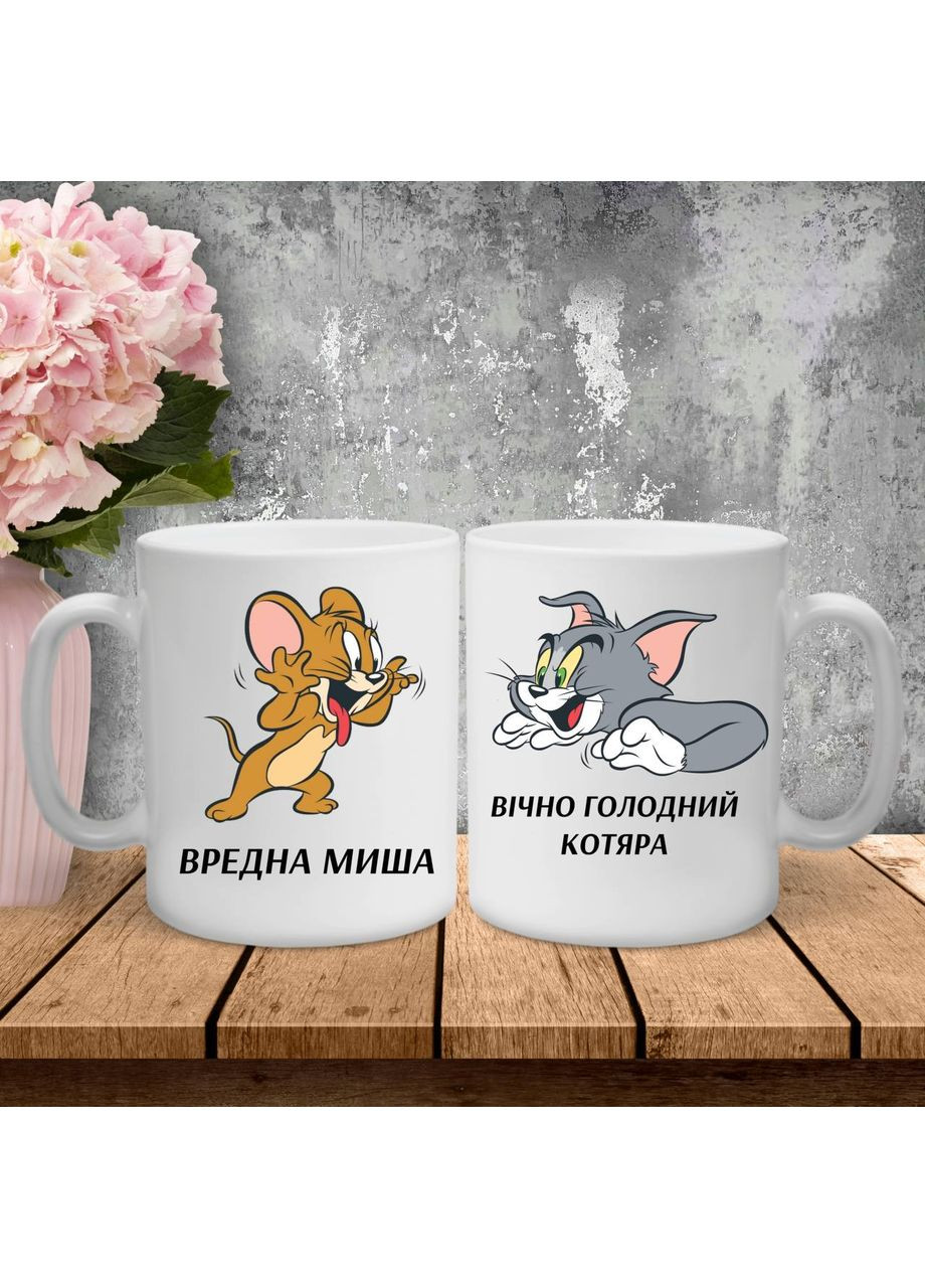 Парні чашки з принтом - Том і Джеррі Hand Made (366873901)