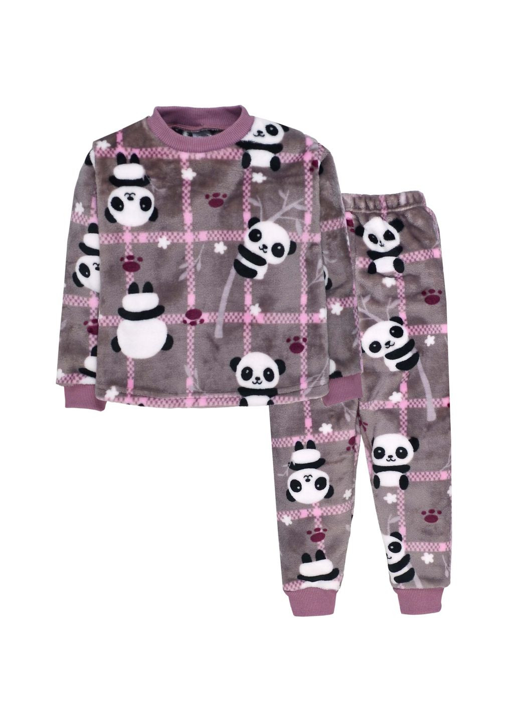 Бежева зимня піжама дитяча татошка - зручна та стильна кофта + брюки JUGO 0110202пун