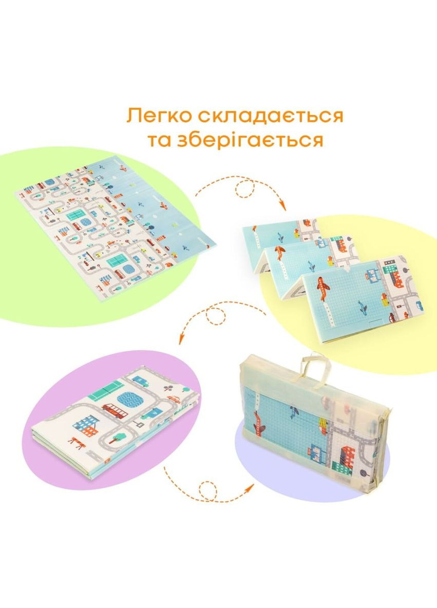 Детский складной развивающий термоковрик "Дорога | Лес" 200х150х0.6см (235) SW00000155 Mat4baby (304265550)