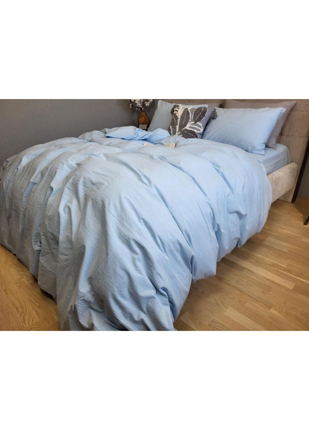 Постельное белье Небесно (W1281) вареный хлопок Евро размер, наволочки 50/70 No Brand (363195173)