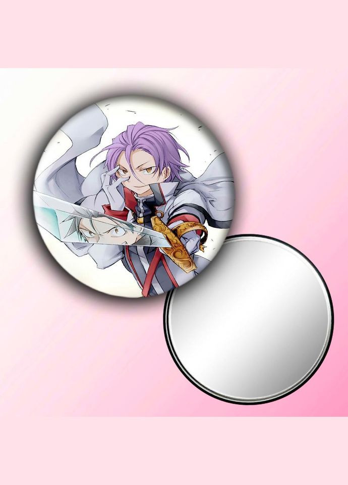 Дзеркальце косметичне кишенькове Аніме Життя в альтернативному світі з нуля #0001 із малюнком круглий 56 мм No Brand (309156117)