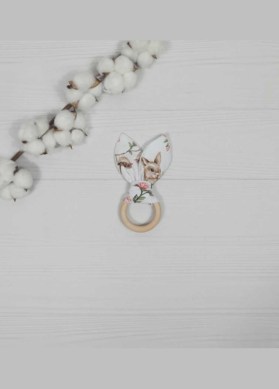 Комплект для малыша: пеленка, комфортер, грызунок a.l.babybox Зайчики в розах No Brand (308752055)