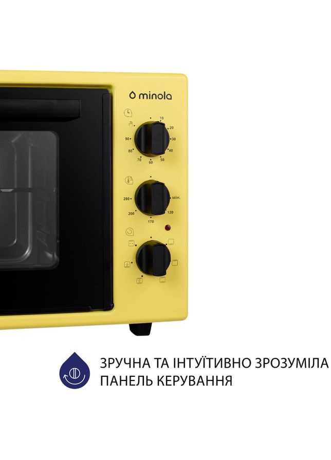 Духовка FOET 3714 UA (желто-голубая) MINOLA (362214759)