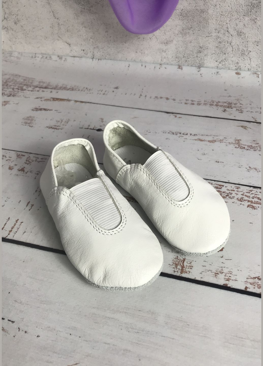 Чешки дитячі шкіряні широкі без рубця Білий (223) Matita (347236284)