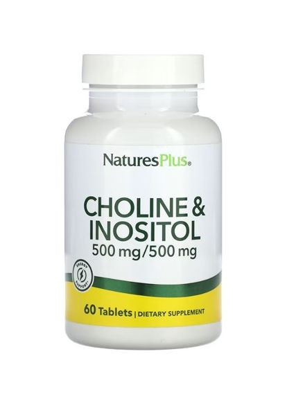 NaturesPlus, Холин и инозитол Choline & Inositol, 60 Tablets Natures Plus (293246961)
