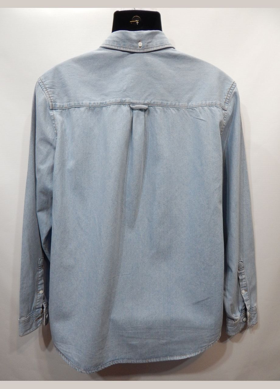 Голубой кэжуал рубашка однотонная Primark