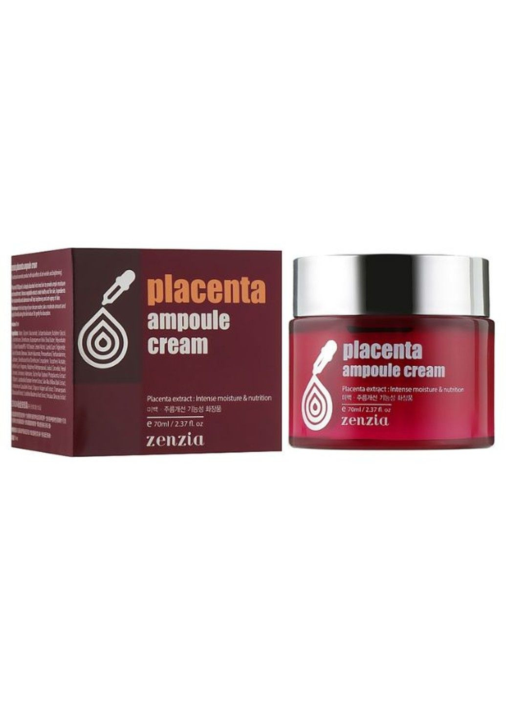 Zenzia Крем для обличчя з плацентою PLACENTA AMPOULE CREAM 70ml — Крем, Південна Корея (302899437)