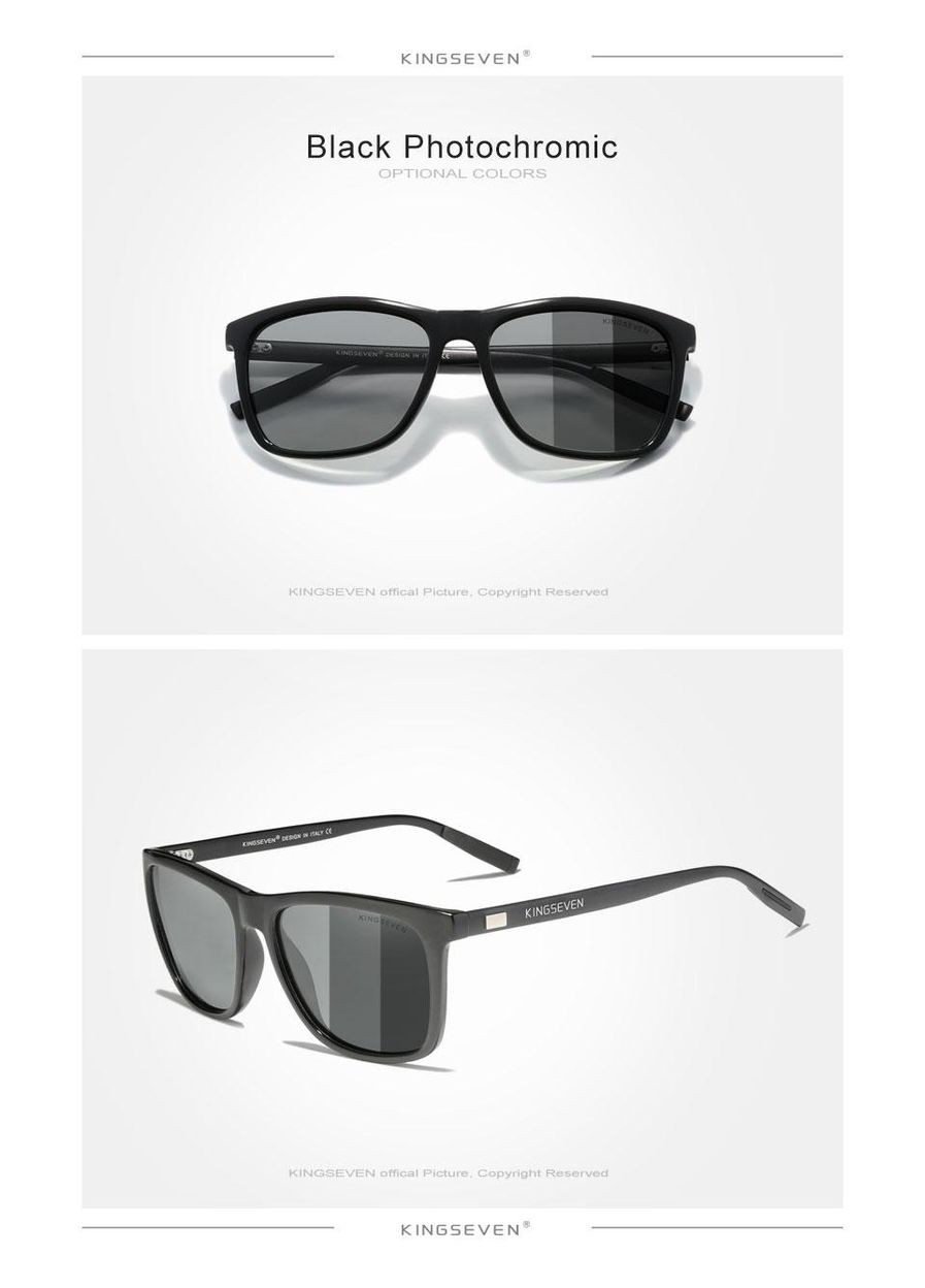 Фотохромные солнцезащитные очки в классической оправе с поляризованными линзами NF7557 DESIGN KINGSEVEN (299332701)