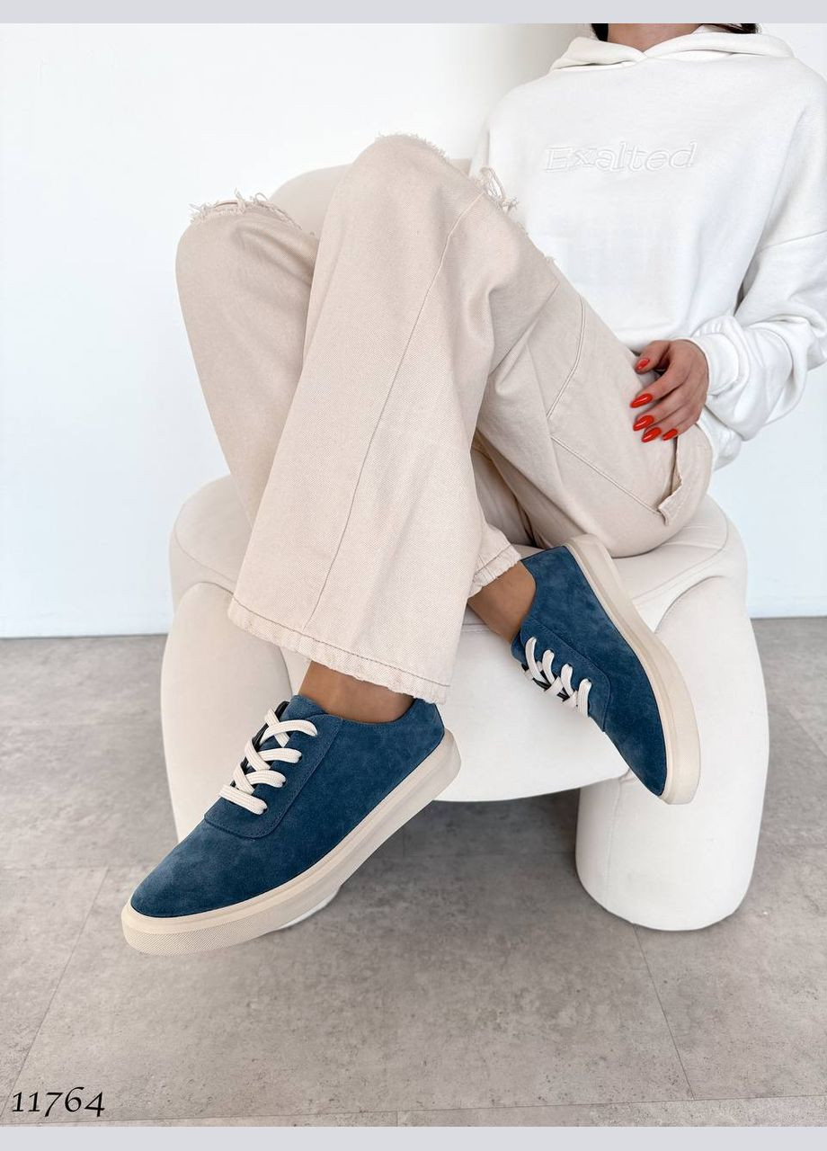 Синие демисезонные яркие женские кроссовки No Brand