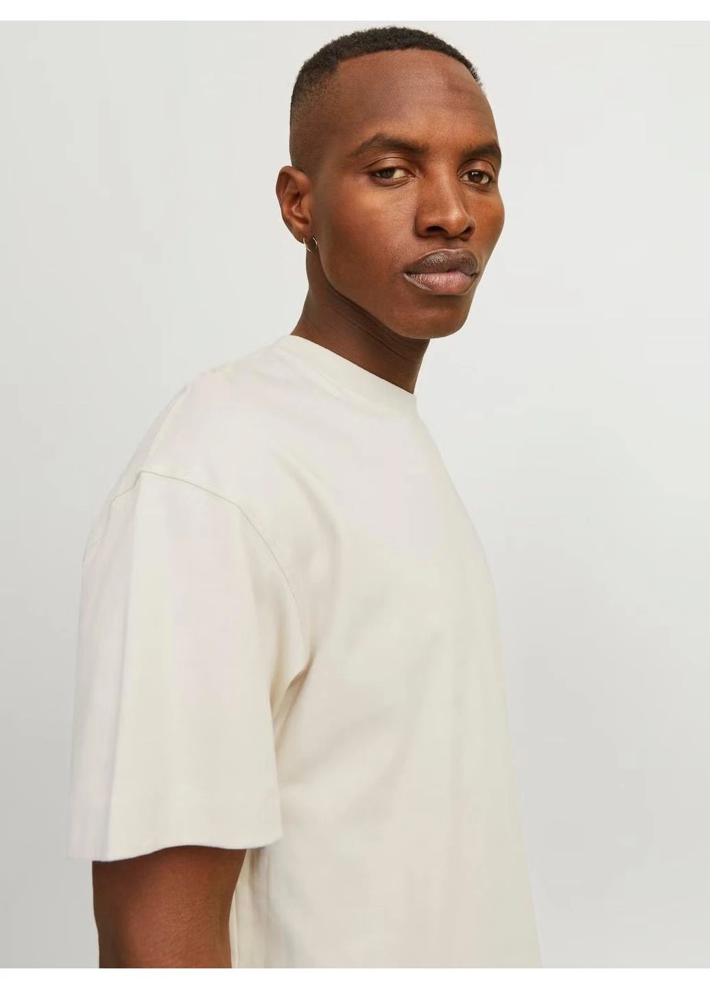 Молочна футболка з бавовни оверсайз Jack & Jones