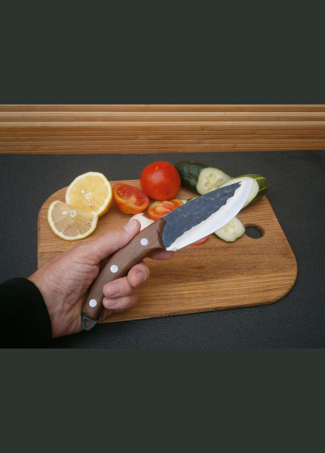 Ніж кухарський Sonmelony Chef small RT-21 фултанг 24 см No Brand (302391920)