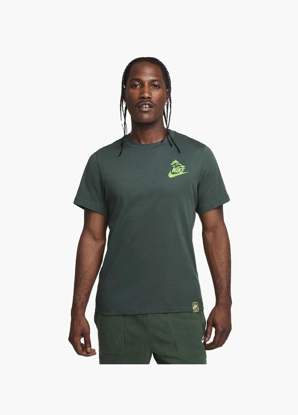 Зеленая мужская футболка u nsw tee oc lbr green fz7952-338 Nike