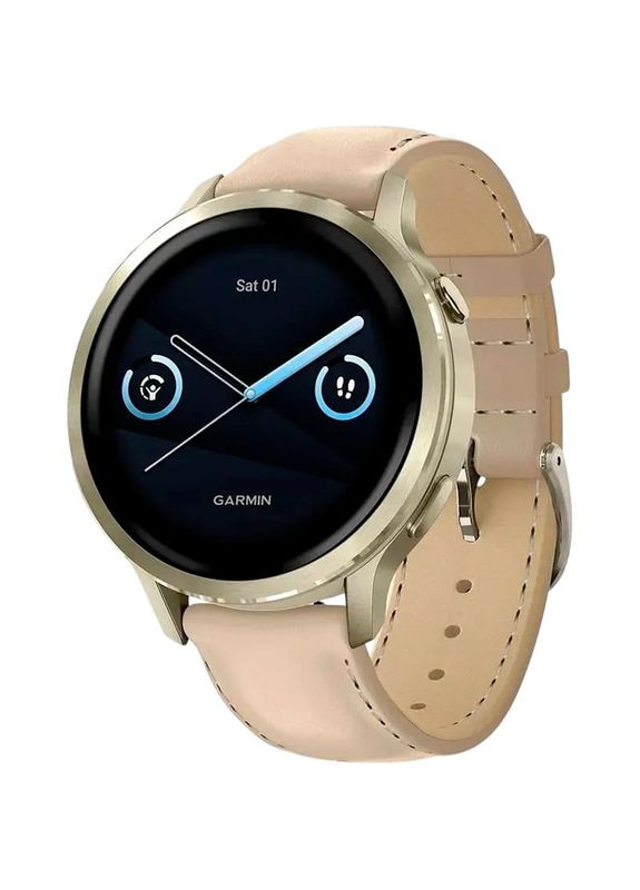 Смарт-часы Venu 4 41mm Lunar Gold with Light Sand Leather Band (010-03013-03) Garmin (370034160)