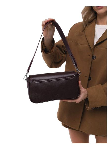 Сумка клатч через плече жіноча шкіряна сумочка для телефону середня Бордовий 35630 The Wings (336889540)