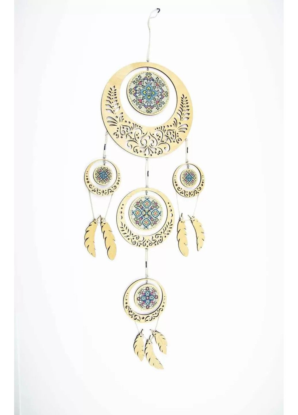 Набор для вышивки нитками " Ловец снов " оберег Embroidery мулине на деревянной основе заготовка из фанеры No Brand (333165987)