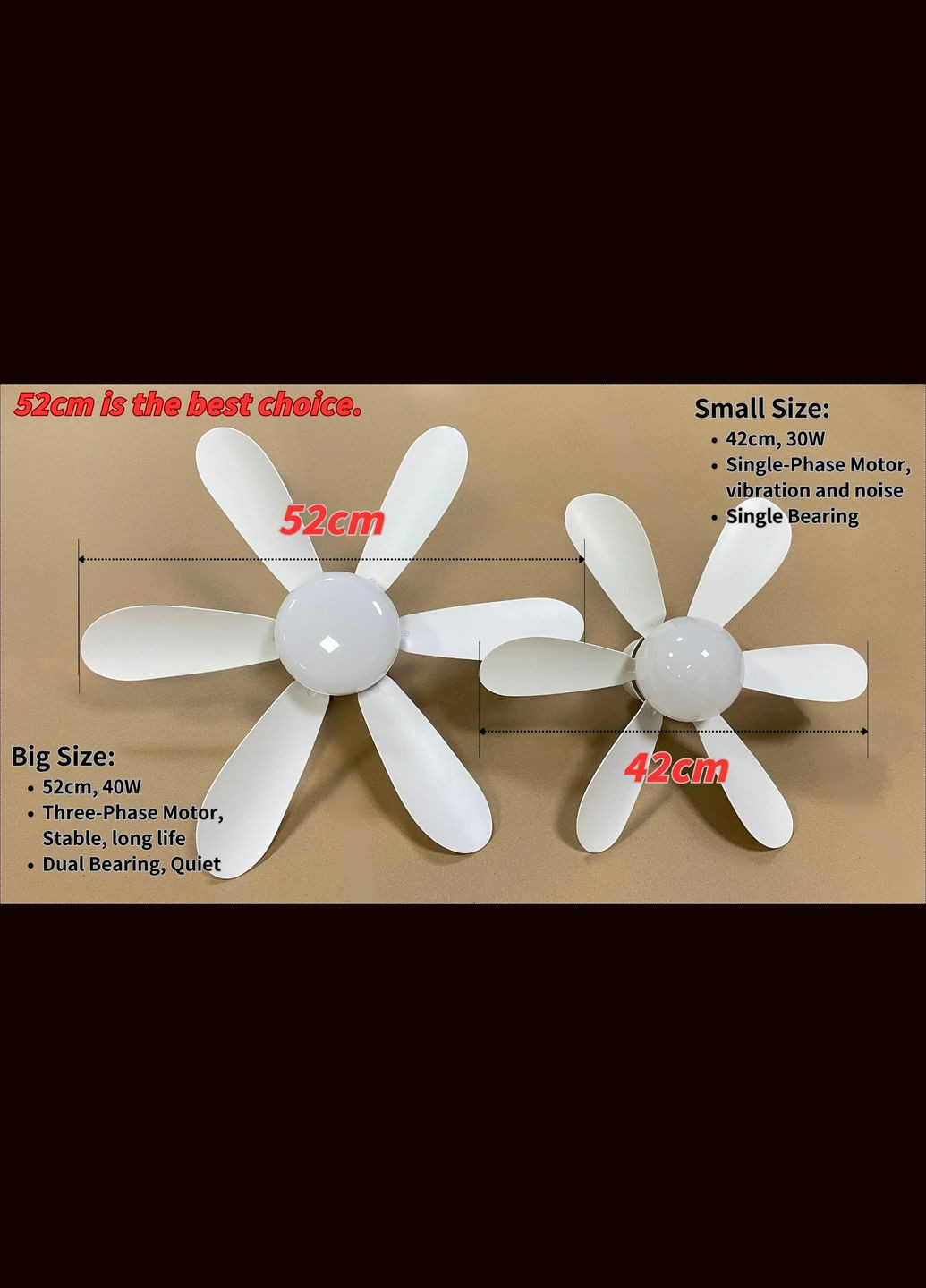 Стельовий вентилятор з підсвічуванням і дистанційним керуванням | 40 Вт | E27 | 6 лопатей | адаптер 120 мм Е27 Monocrystal (334878740)