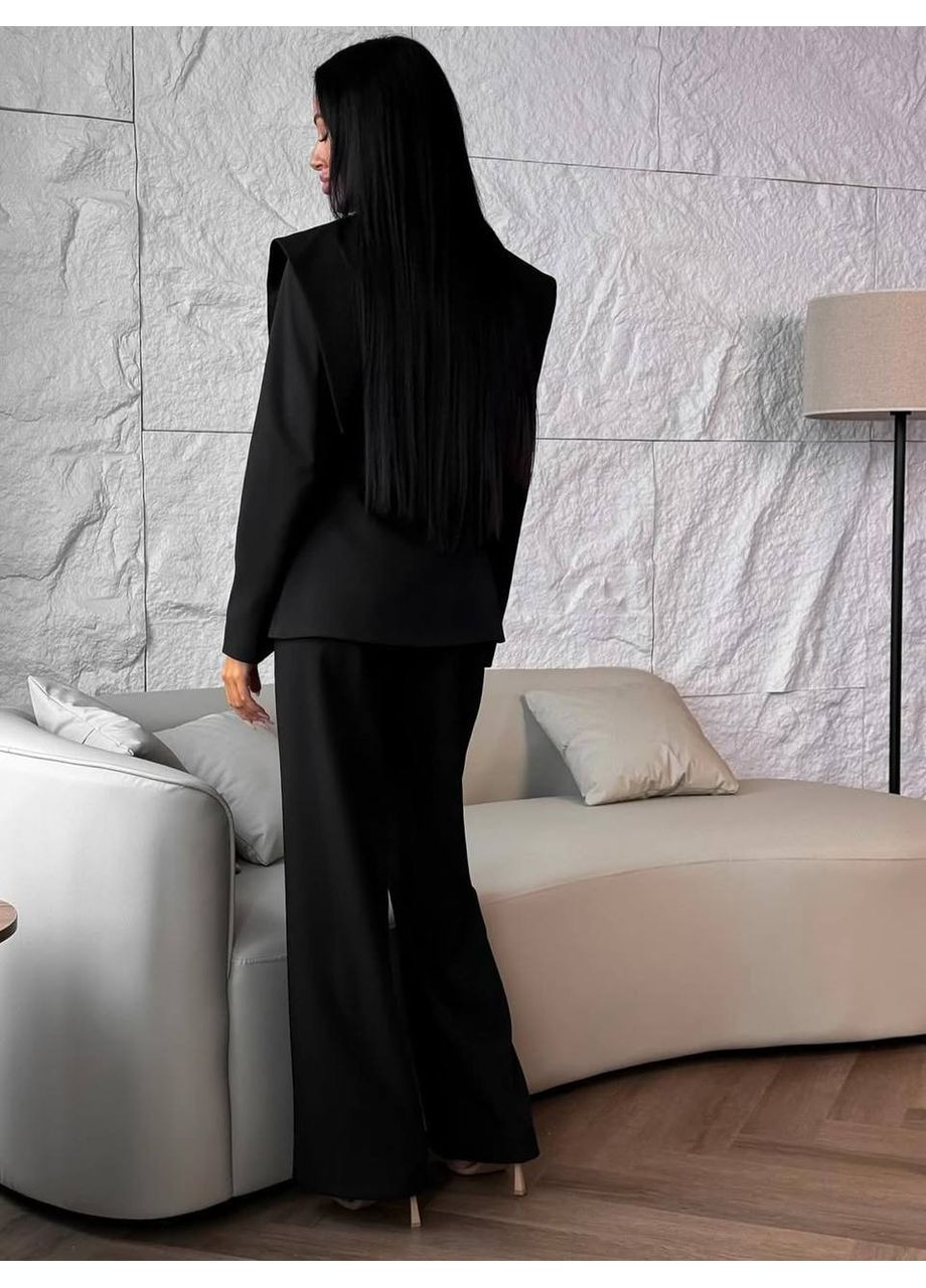 🤍 Стильний костюм «Modern Grace» з приталеним піджаком і широкими штанами — Розмірна сітка в описі GD/GL Модний простір (364966128)