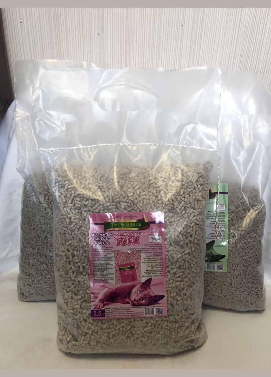 Наповнювач TOFU. Аромат квітучої сакури 2,5 кг No Brand (320950071)