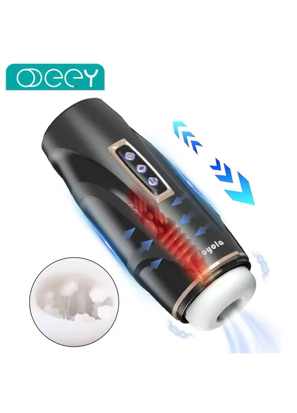 Мастурбатор автоматичний телескопічний з функцією фрікцій, всмоктування та вібрації.Чоловічий мастурбатор. China (329431674)