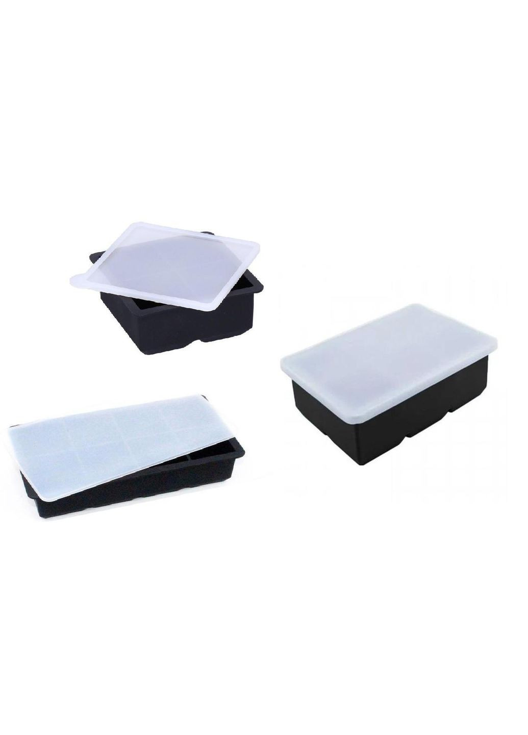 Набор форм для льда 3в1 Куб 4/6/8 ячеек (Н051349-351-353) No Brand (332211329)