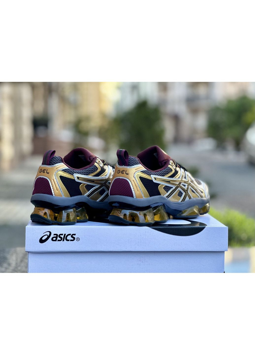 Цветные демисезонные кроссовки мужские asics gel-quantum kinetic gold silver асикс гель квантум No Brand