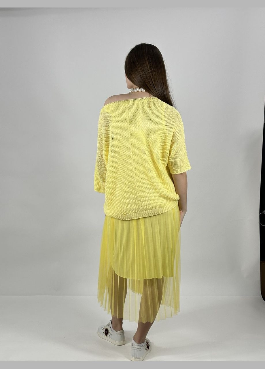 Жовтий сукня з фатіном Hello однотонна