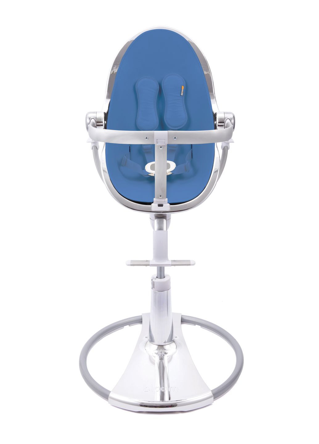 Стульчик для кормления FRESCO Silver/Riviera blue Bloom E10535-S\E10540-RBL (353308365)