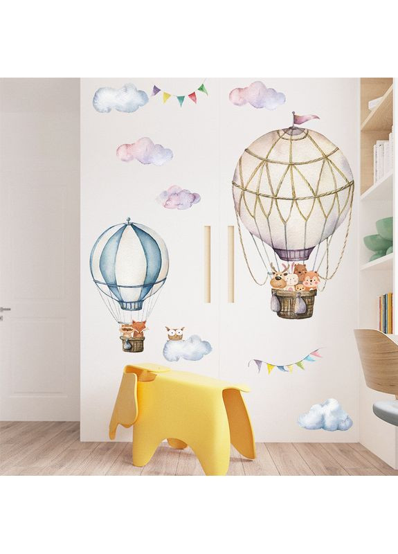 Наклейка в дитячу кімнату на стіну Повітряні кулі вінілова декоративна в пастельних тонах China (366890775)