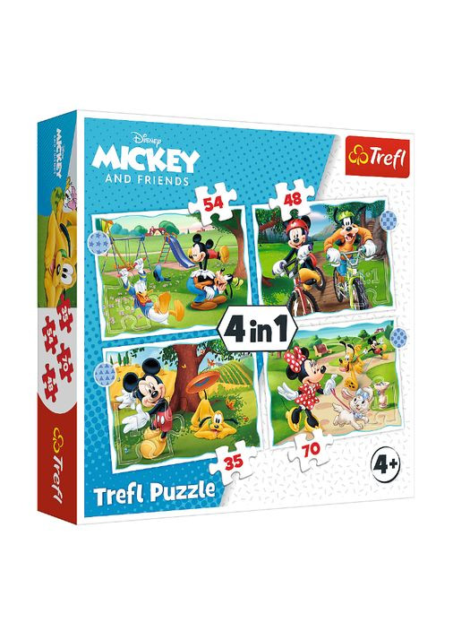 Пазли Вдалий день для Міккі Мауса 4в1 (35, 48, 54, 70 ел.) 34604 ( ) Trefl (328946769)