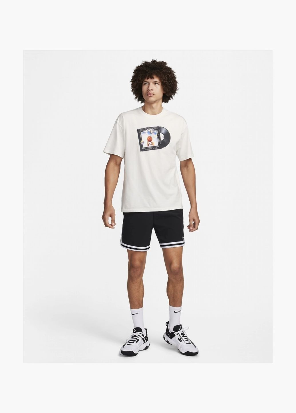 Біла футболка чоловіча max90 basketball t-shirt white fq4914-121 Nike