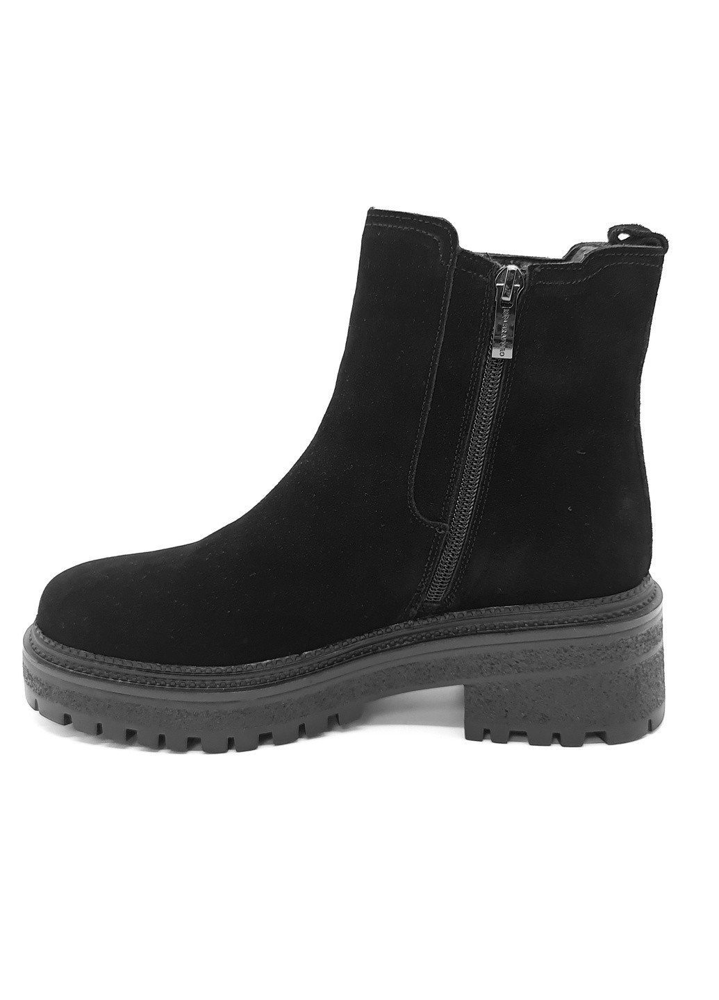 Осенние женские ботинки зимние черные замшевые rb-14-1 23,5 см (р) Rita Bravuro