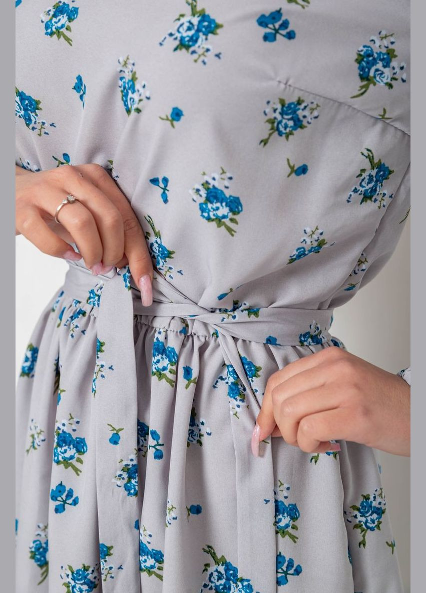 Серо-синее повседневный платье с принтом софт Sport Line с рисунком