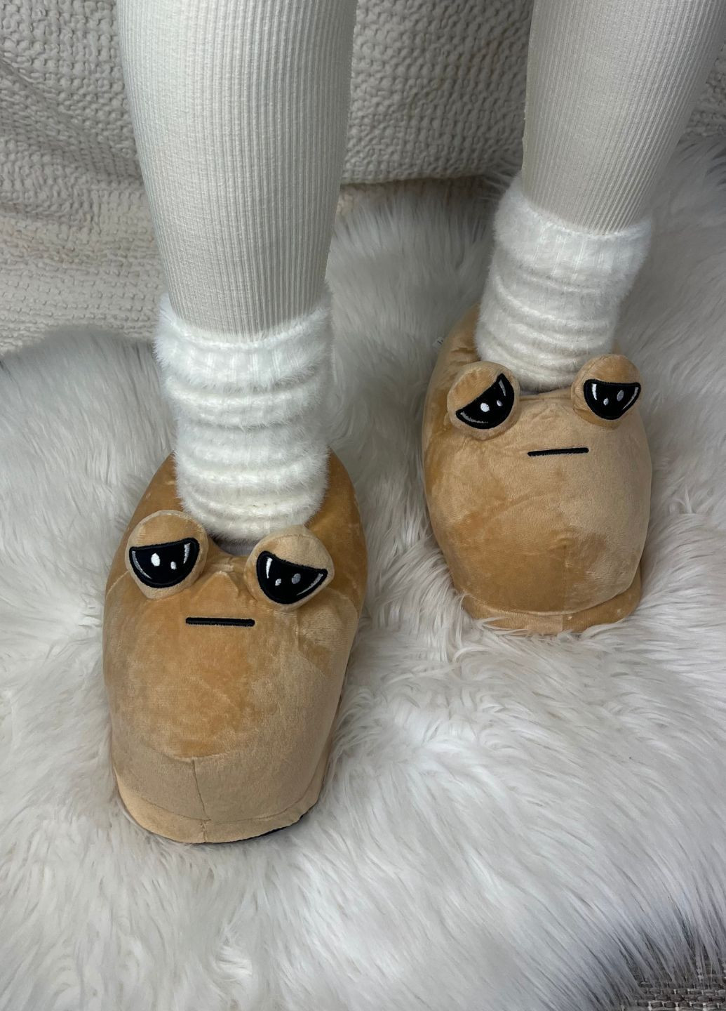 Жіночі плюшеві капці Поу з антиковзною підошвою My Kigu (366874061)