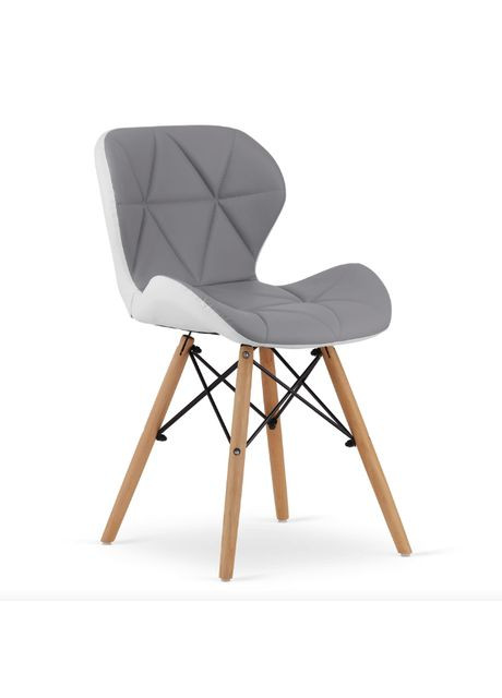 Кресло Lago бархатное серо-белый Leobert (304267000)