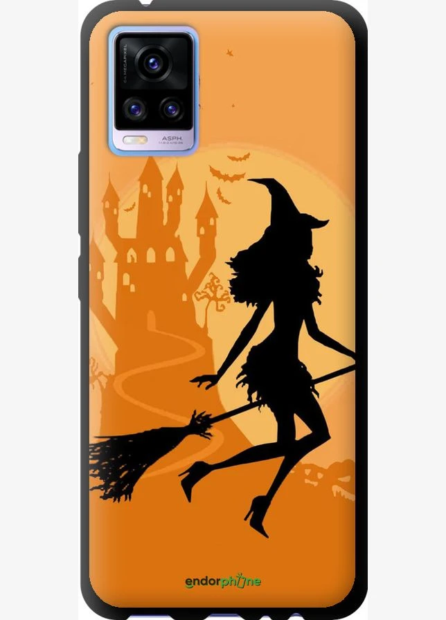 Чехол на Vivo V20 Ведьма на метле "1184b-2127-70447" Endorphone (378592740)