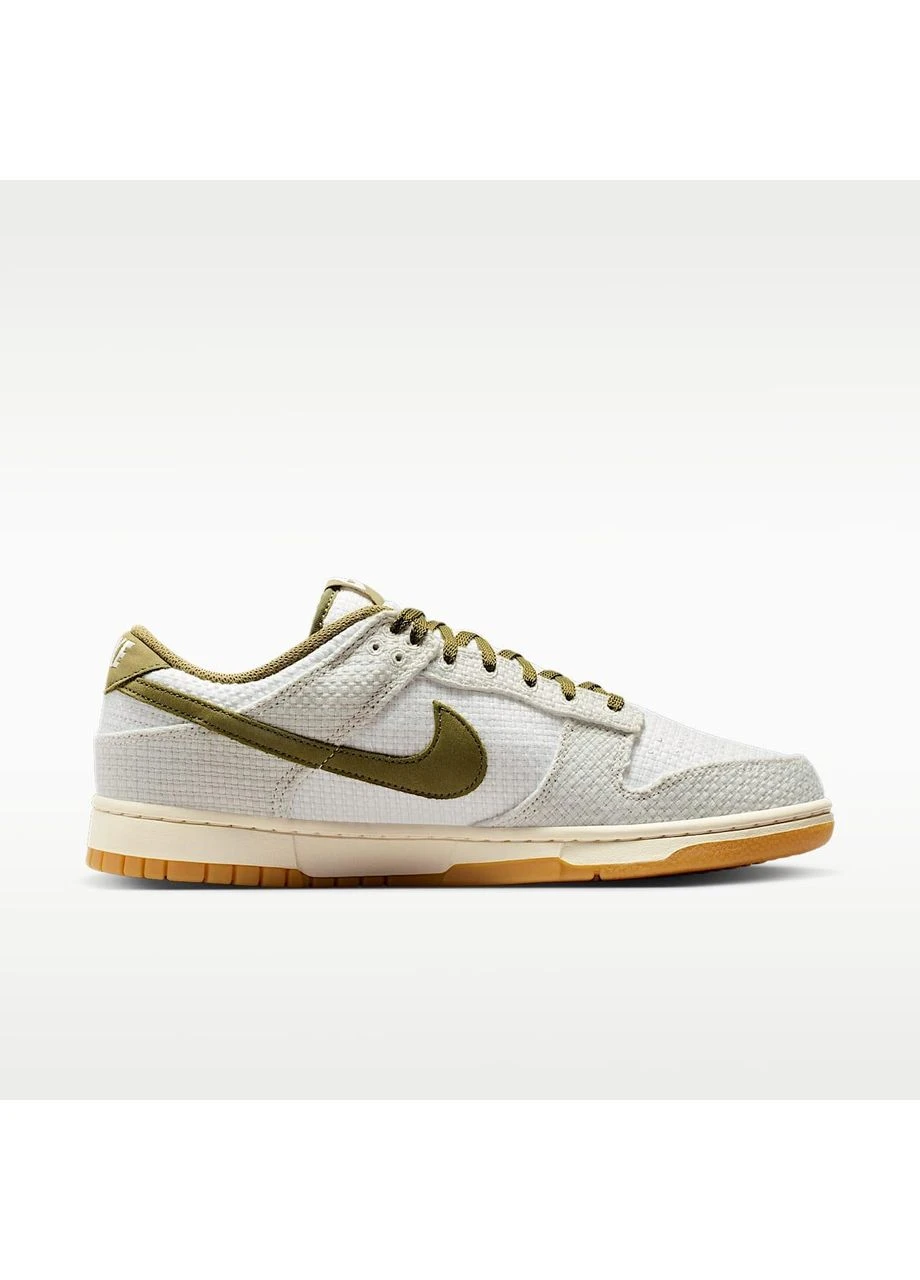 Цветные демисезонные кроссовки dunk low retro se light bone/pilgrim beige/olive ii7078-001 Nike