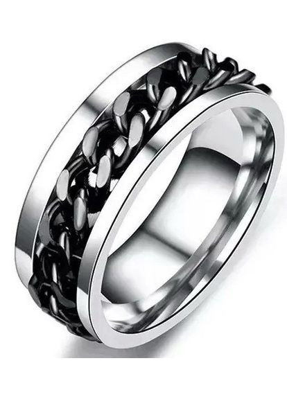 Чоловіче кільце перстень з ланцюгом всередині із сталі No Brand (340463782)